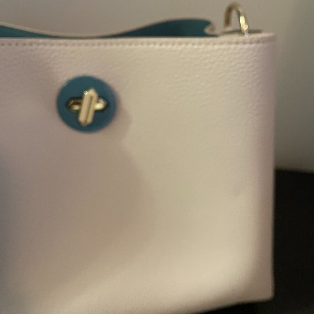 White leather bag